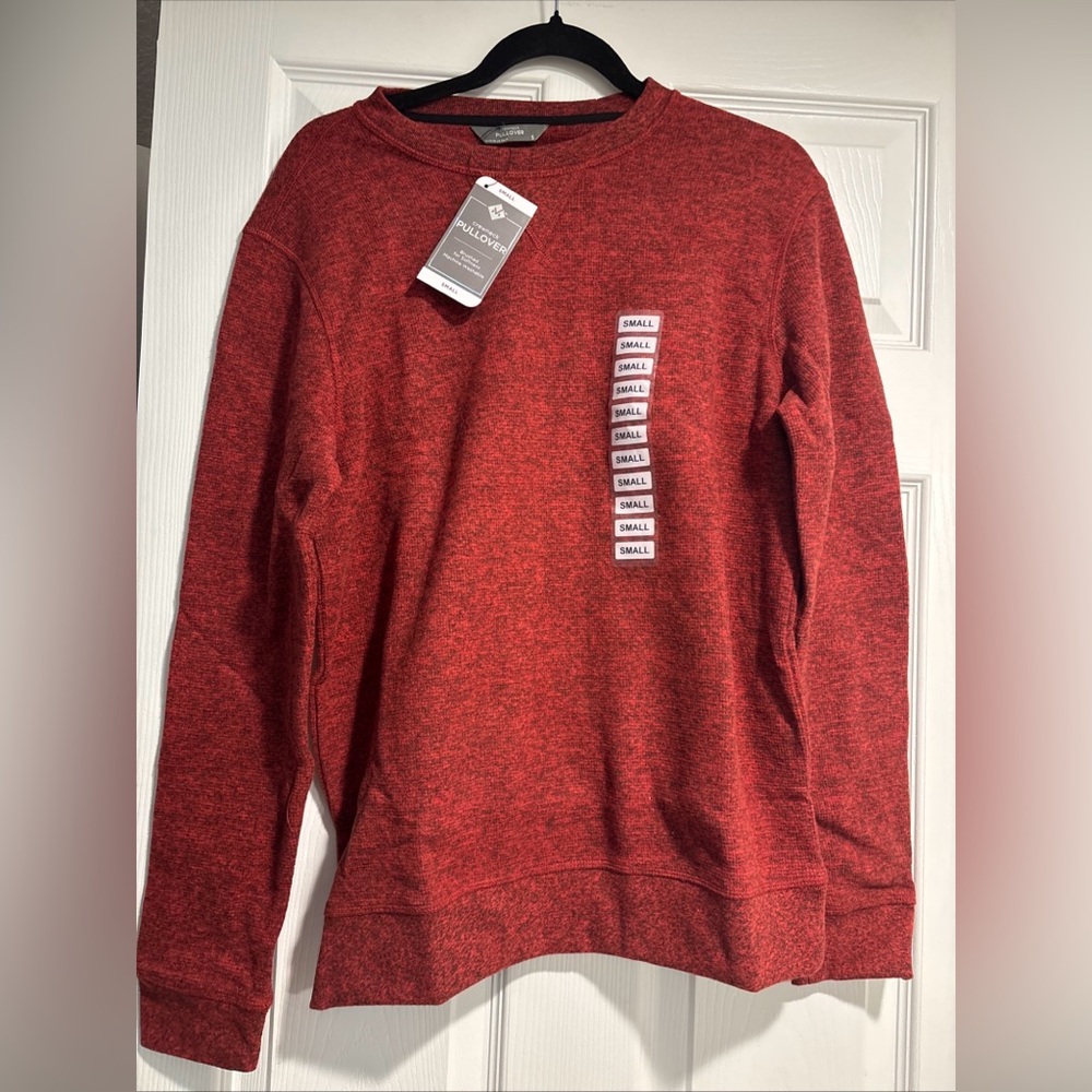 Member's Mark Men's Crewneck Pullover Size S Red Mark